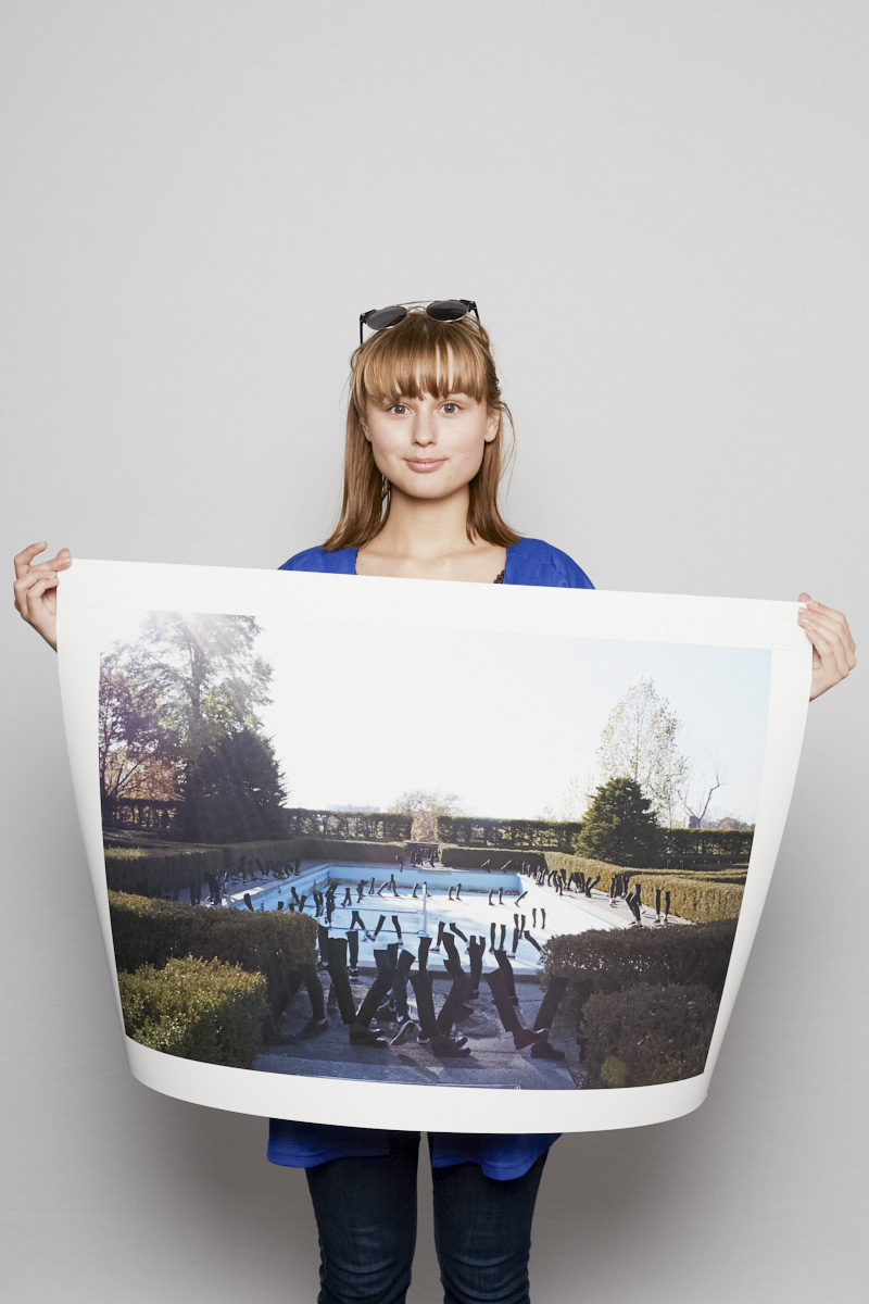 Myself Holding up my Print