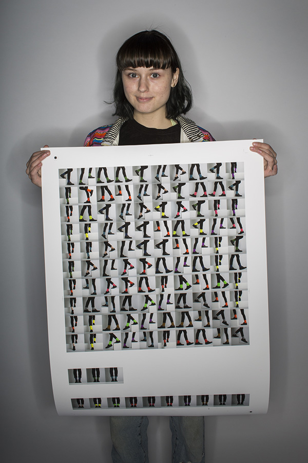 Myself Holding up my Print