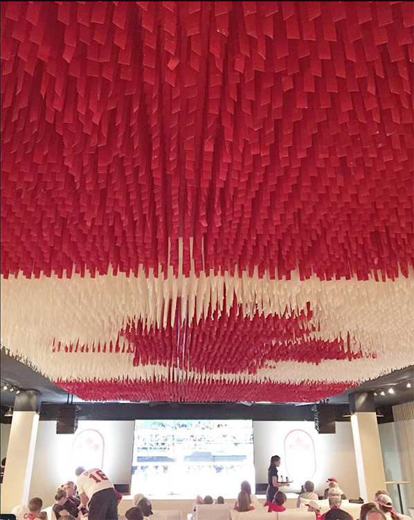 Art inside Canada House in Rio