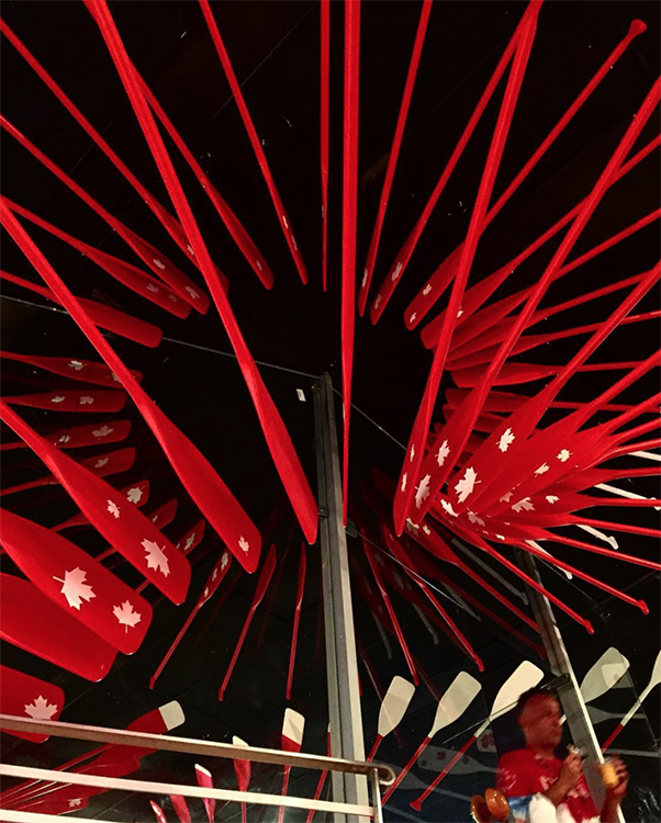 Art inside Canada House in Rio